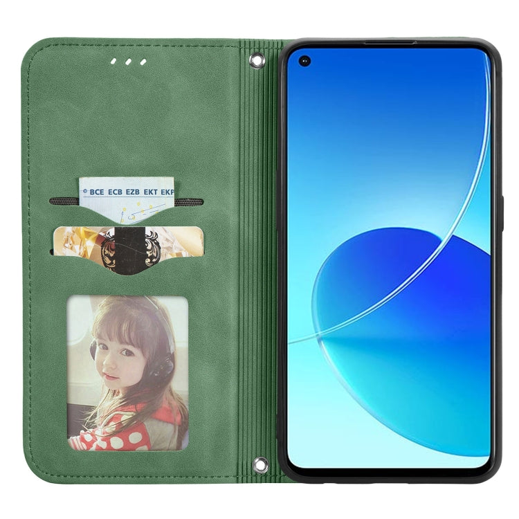 For OPPO Reno6 Z Retro Skin Feel Business Magnetic Horizontal Flip Leather Case With Holder & Card Slots & Wallet & Photo Frame
