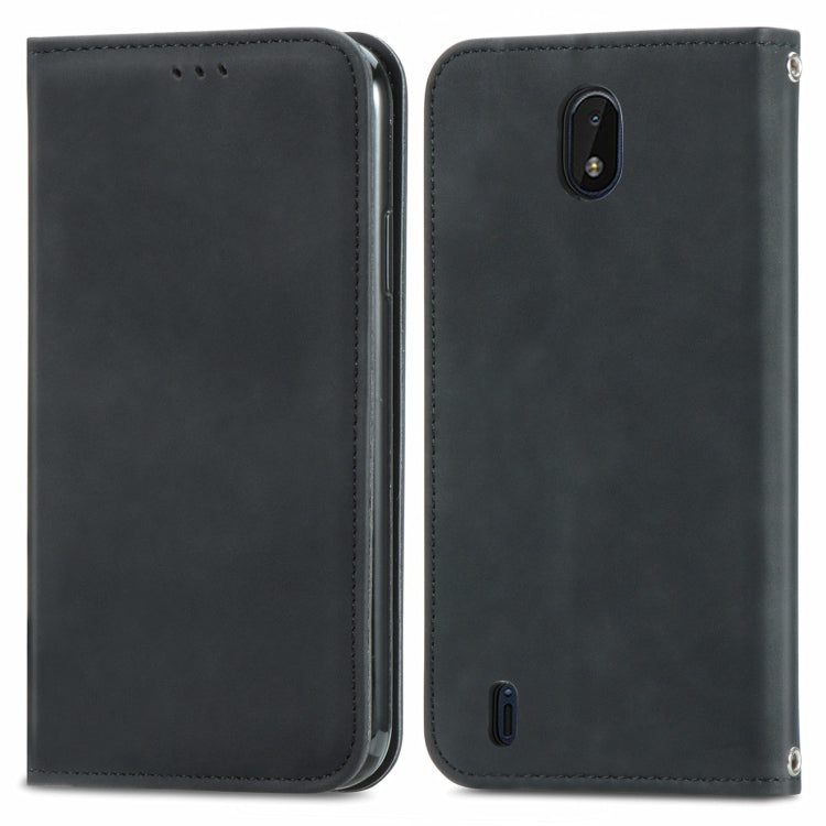 For Nokia C01 Plus Retro Skin Feel Business Magnetic Horizontal Flip Leather Case with Holder & Card Slots & Wallet & Photo Frame
