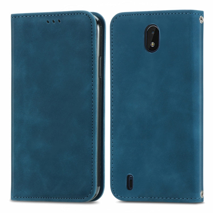 For Nokia C01 Plus Retro Skin Feel Business Magnetic Horizontal Flip Leather Case with Holder & Card Slots & Wallet & Photo Frame