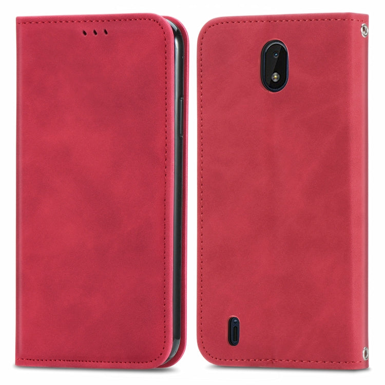 For Nokia C01 Plus Retro Skin Feel Business Magnetic Horizontal Flip Leather Case with Holder & Card Slots & Wallet & Photo Frame