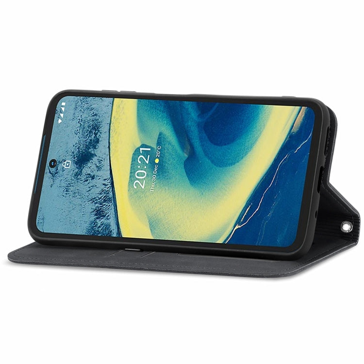 For Nokia  XR 20 Retro Skin Feel Business Magnetic Horizontal Flip Leather Case with Holder & Card Slots & Wallet & Photo Frame