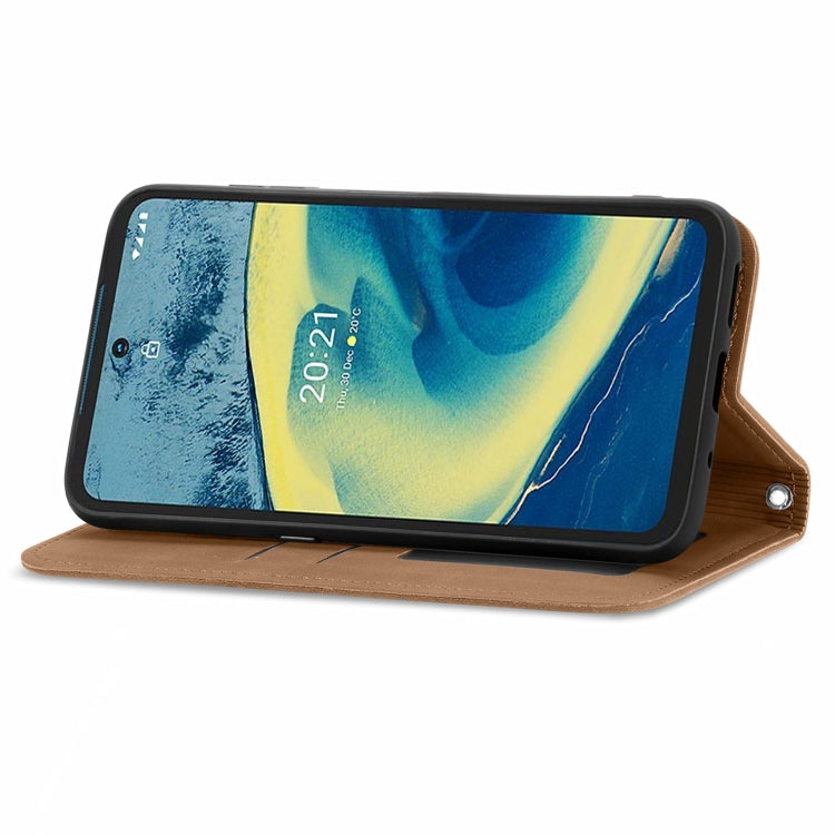 For Nokia  XR 20 Retro Skin Feel Business Magnetic Horizontal Flip Leather Case with Holder & Card Slots & Wallet & Photo Frame