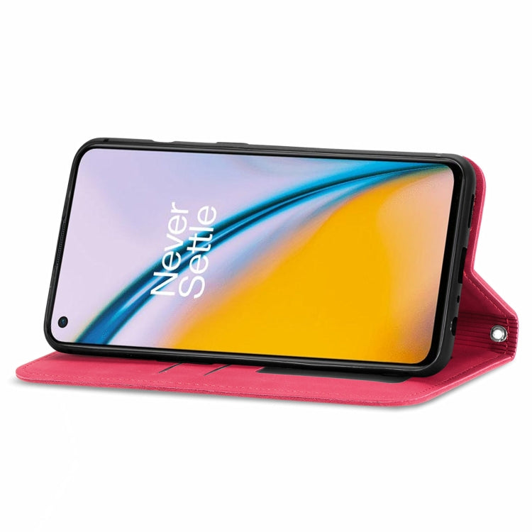 For OnePlus Nord 2 Retro Skin Feel Business Magnetic Horizontal Flip Leather Case with Holder & Card Slots & Wallet & Photo Frame