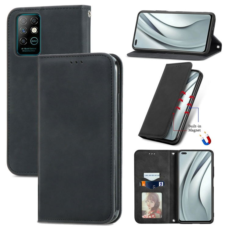 For ZTE A71 Retro Skin Feel Business Magnetic Horizontal Flip Leather Case with Holder & Card Slots & Wallet & Photo Frame
