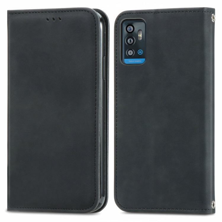 For ZTE A71 Retro Skin Feel Business Magnetic Horizontal Flip Leather Case with Holder & Card Slots & Wallet & Photo Frame