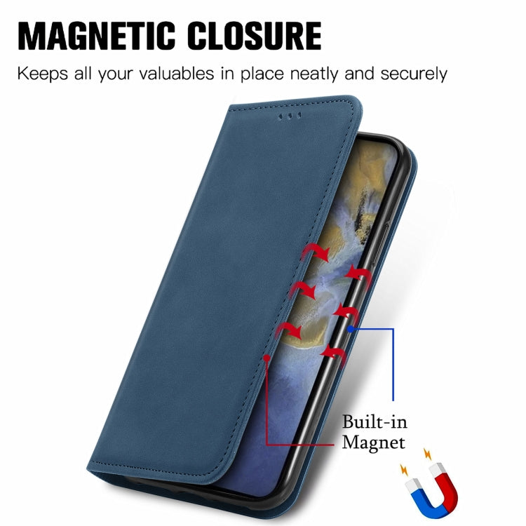 For ZTE A71 Retro Skin Feel Business Magnetic Horizontal Flip Leather Case with Holder & Card Slots & Wallet & Photo Frame