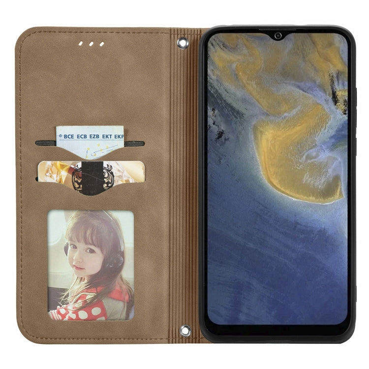 For ZTE A71 Retro Skin Feel Business Magnetic Horizontal Flip Leather Case with Holder & Card Slots & Wallet & Photo Frame