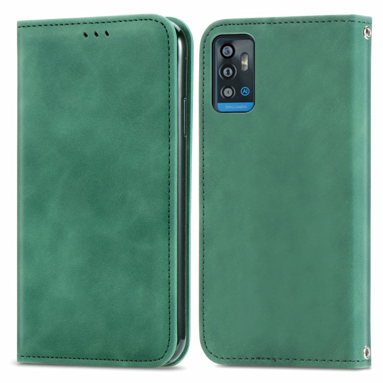 For ZTE A71 Retro Skin Feel Business Magnetic Horizontal Flip Leather Case with Holder & Card Slots & Wallet & Photo Frame