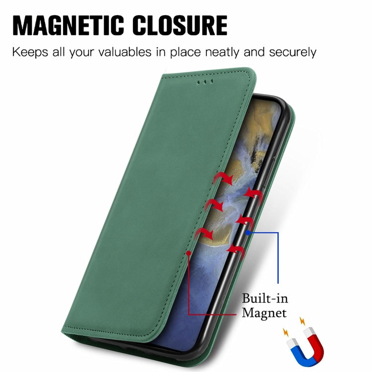 For ZTE A71 Retro Skin Feel Business Magnetic Horizontal Flip Leather Case with Holder & Card Slots & Wallet & Photo Frame