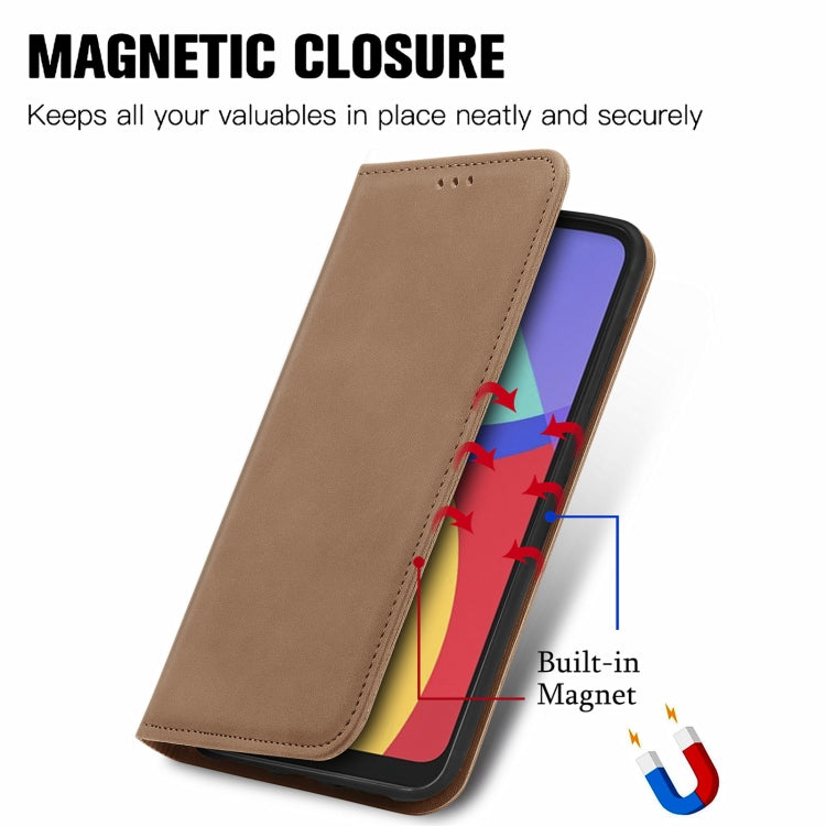 For Alcatel 1S 2021 Retro Skin Feel Business Magnetic Horizontal Flip Leather Case with Holder & Card Slots & Wallet & Photo Frame