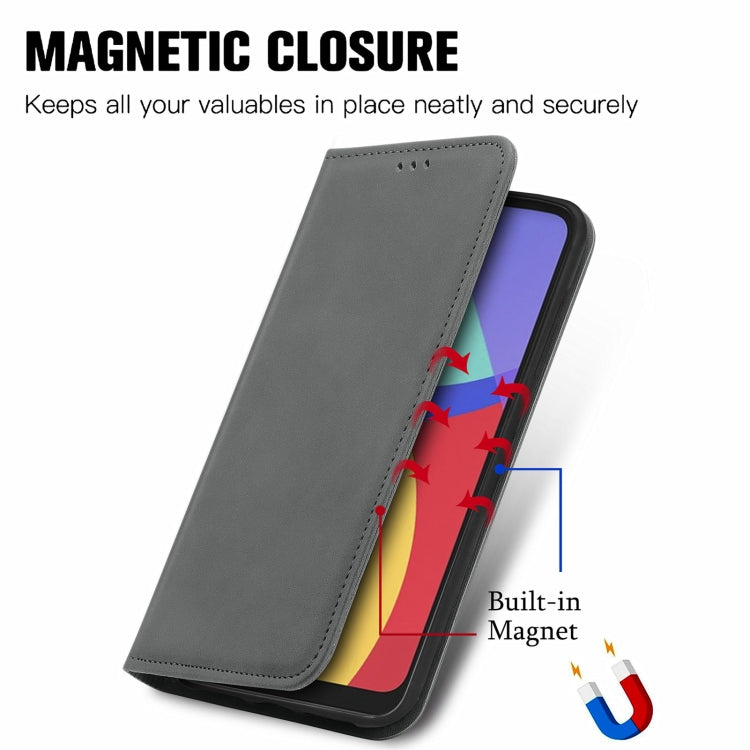 For Alcatel 1S 2021 Retro Skin Feel Business Magnetic Horizontal Flip Leather Case with Holder & Card Slots & Wallet & Photo Frame