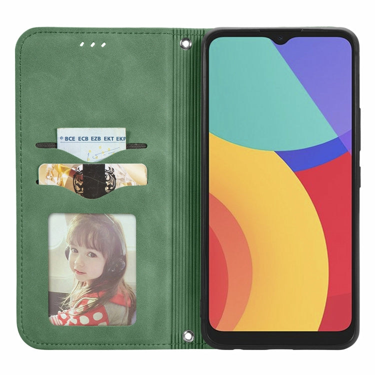For Alcatel 1S 2021 Retro Skin Feel Business Magnetic Horizontal Flip Leather Case with Holder & Card Slots & Wallet & Photo Frame