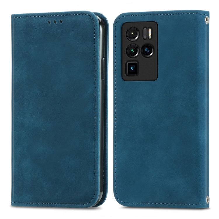 For ZTE Nubia Z30 Pro Retro Skin Feel Business Magnetic Horizontal Flip Leather Case with Holder & Card Slots & Wallet & Photo Frame