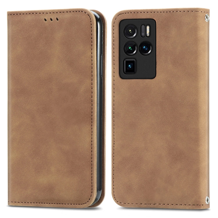 For ZTE Nubia Z30 Pro Retro Skin Feel Business Magnetic Horizontal Flip Leather Case with Holder & Card Slots & Wallet & Photo Frame