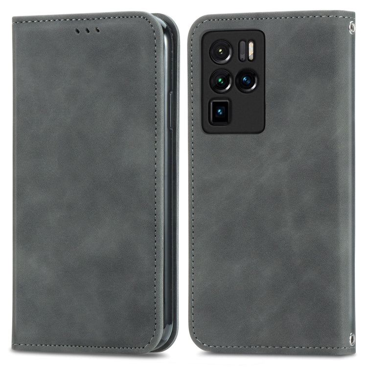 For ZTE Nubia Z30 Pro Retro Skin Feel Business Magnetic Horizontal Flip Leather Case with Holder & Card Slots & Wallet & Photo Frame