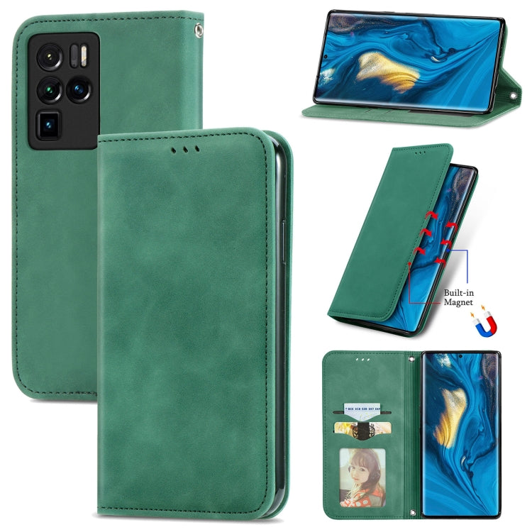 For ZTE Nubia Z30 Pro Retro Skin Feel Business Magnetic Horizontal Flip Leather Case with Holder & Card Slots & Wallet & Photo Frame