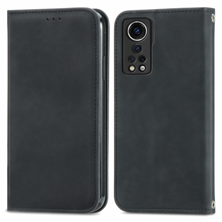 For ZTE Axon 30 5G Retro Skin Feel Business Magnetic Horizontal Flip Leather Case with Holder & Card Slots & Wallet & Photo Frame