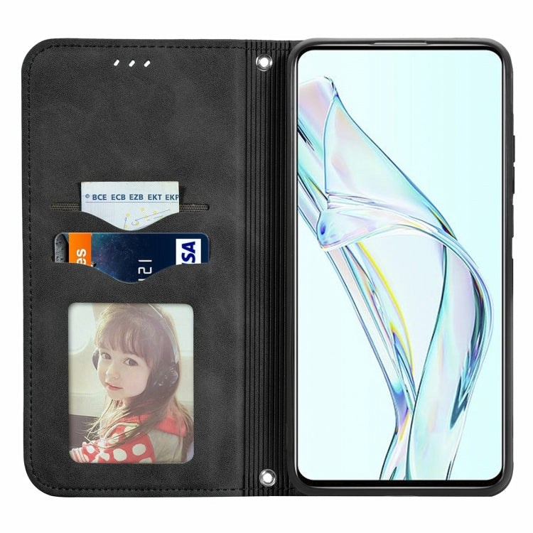 For ZTE Axon 30 5G Retro Skin Feel Business Magnetic Horizontal Flip Leather Case with Holder & Card Slots & Wallet & Photo Frame