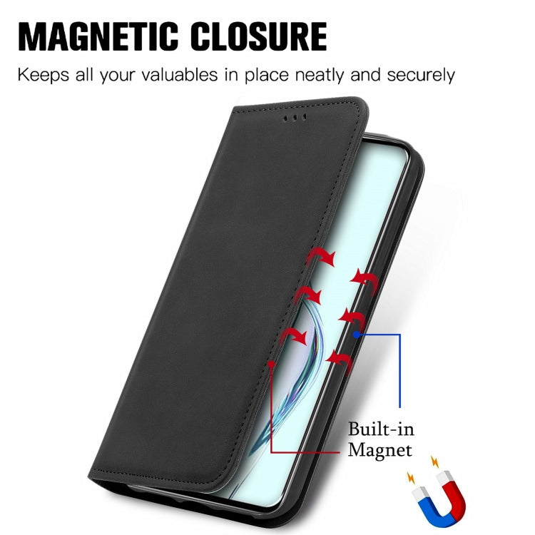 For ZTE Axon 30 5G Retro Skin Feel Business Magnetic Horizontal Flip Leather Case with Holder & Card Slots & Wallet & Photo Frame