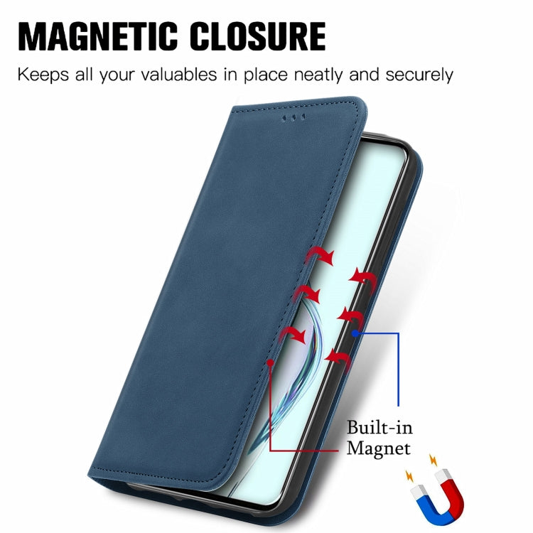 For ZTE Axon 30 5G Retro Skin Feel Business Magnetic Horizontal Flip Leather Case with Holder & Card Slots & Wallet & Photo Frame