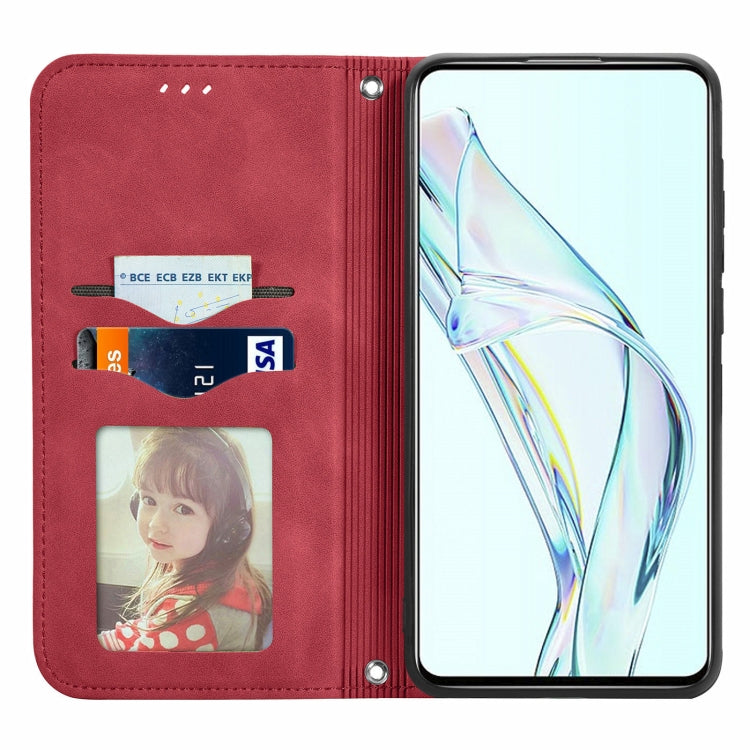 For ZTE Axon 30 5G Retro Skin Feel Business Magnetic Horizontal Flip Leather Case with Holder & Card Slots & Wallet & Photo Frame