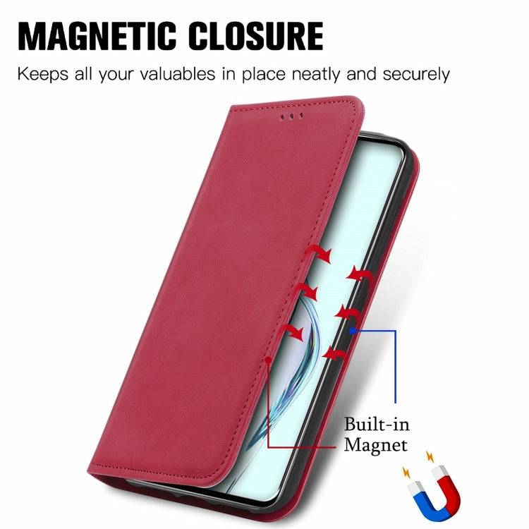 For ZTE Axon 30 5G Retro Skin Feel Business Magnetic Horizontal Flip Leather Case with Holder & Card Slots & Wallet & Photo Frame