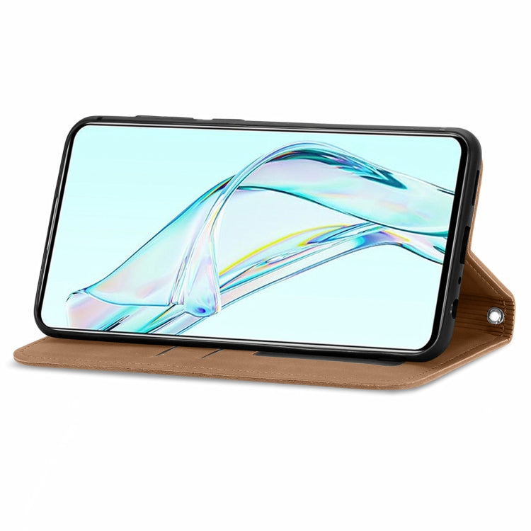 For ZTE Axon 30 5G Retro Skin Feel Business Magnetic Horizontal Flip Leather Case with Holder & Card Slots & Wallet & Photo Frame