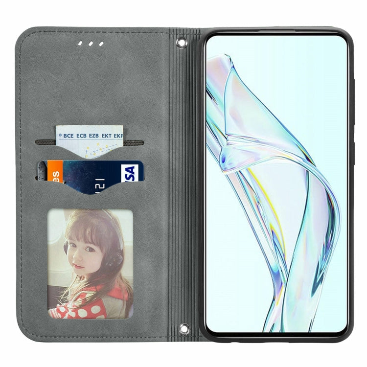 For ZTE Axon 30 5G Retro Skin Feel Business Magnetic Horizontal Flip Leather Case with Holder & Card Slots & Wallet & Photo Frame