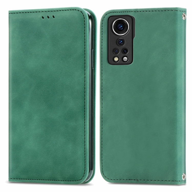 For ZTE Axon 30 5G Retro Skin Feel Business Magnetic Horizontal Flip Leather Case with Holder & Card Slots & Wallet & Photo Frame