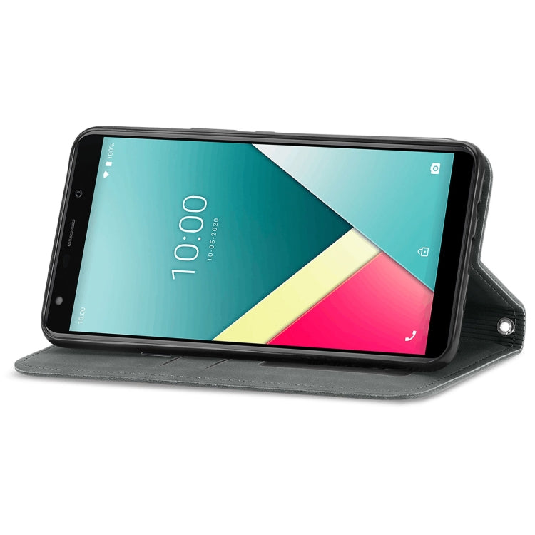 For Wiko Y61 Retro Skin Feel Business Magnetic Horizontal Flip Leather Case with Holder & Card Slots & Wallet & Photo Frame