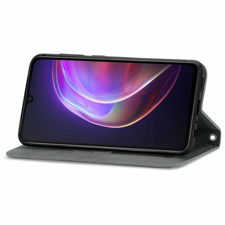 For vivo V21 Retro Skin Feel Business Magnetic Horizontal Flip Leather Case with Holder & Card Slots & Wallet & Photo Frame