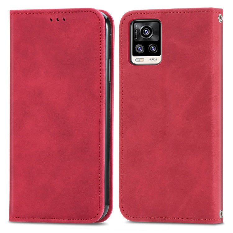 For vivo V20 2021 Retro Skin Feel Business Magnetic Horizontal Flip Leather Case with Holder & Card Slots & Wallet & Photo Frame