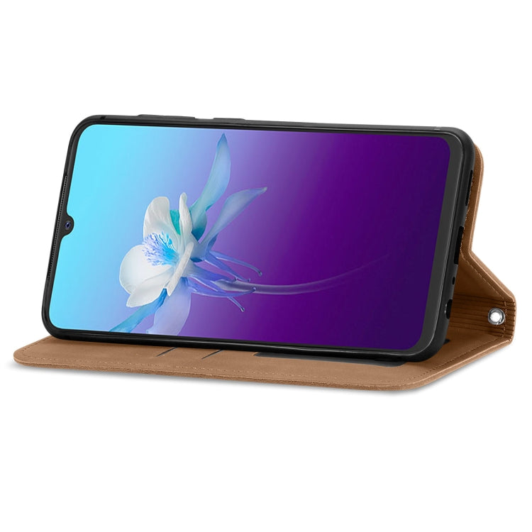 For vivo V20 2021 Retro Skin Feel Business Magnetic Horizontal Flip Leather Case with Holder & Card Slots & Wallet & Photo Frame