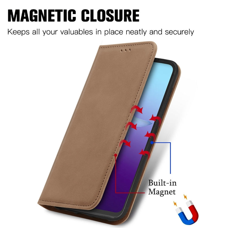 For vivo V20 2021 Retro Skin Feel Business Magnetic Horizontal Flip Leather Case with Holder & Card Slots & Wallet & Photo Frame
