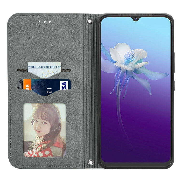 For vivo V20 2021 Retro Skin Feel Business Magnetic Horizontal Flip Leather Case with Holder & Card Slots & Wallet & Photo Frame