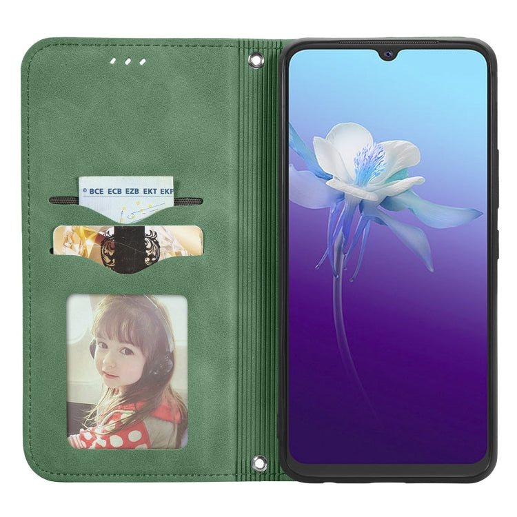 For vivo V20 2021 Retro Skin Feel Business Magnetic Horizontal Flip Leather Case with Holder & Card Slots & Wallet & Photo Frame