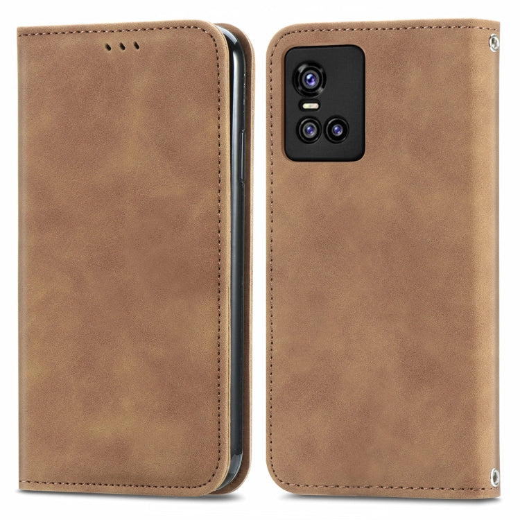For vivo S10/ S10 Pro Retro Skin Feel Business Magnetic Horizontal Flip Leather Case with Holder & Card Slots & Wallet & Photo Frame