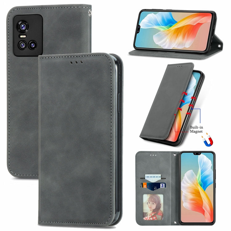 For vivo S10/ S10 Pro Retro Skin Feel Business Magnetic Horizontal Flip Leather Case with Holder & Card Slots & Wallet & Photo Frame