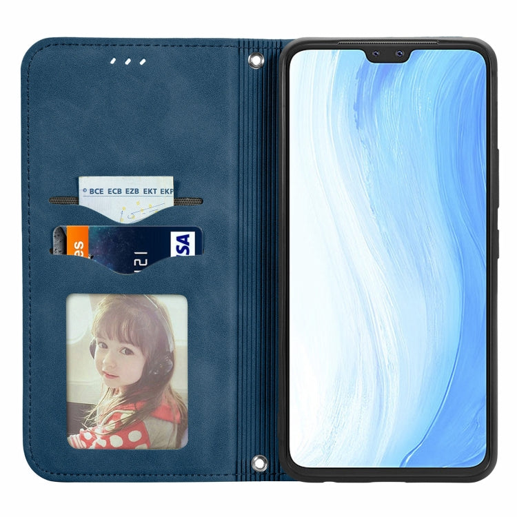 For vivo S7 Retro Skin Feel Business Magnetic Horizontal Flip Leather Case with Holder & Card Slots & Wallet & Photo Frame