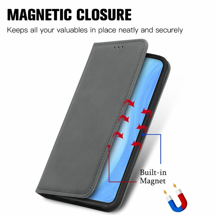 For vivo S7 Retro Skin Feel Business Magnetic Horizontal Flip Leather Case with Holder & Card Slots & Wallet & Photo Frame