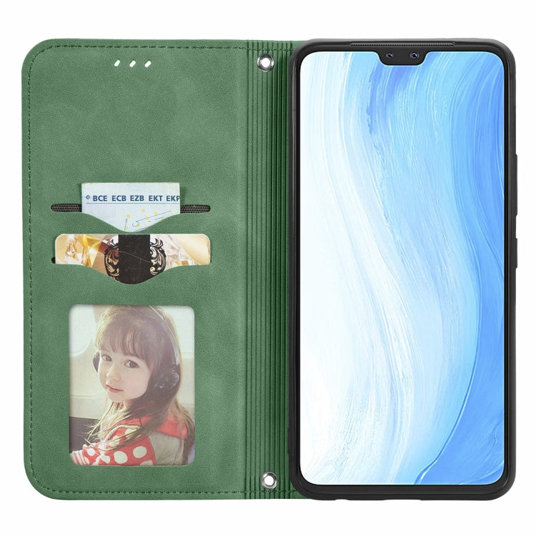 For vivo S7 Retro Skin Feel Business Magnetic Horizontal Flip Leather Case with Holder & Card Slots & Wallet & Photo Frame