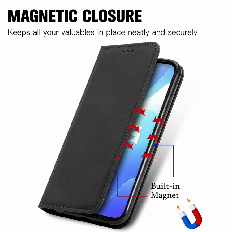 For vivo S7 E Retro Skin Feel Business Magnetic Horizontal Flip Leather Case with Holder & Card Slots & Wallet & Photo Frame
