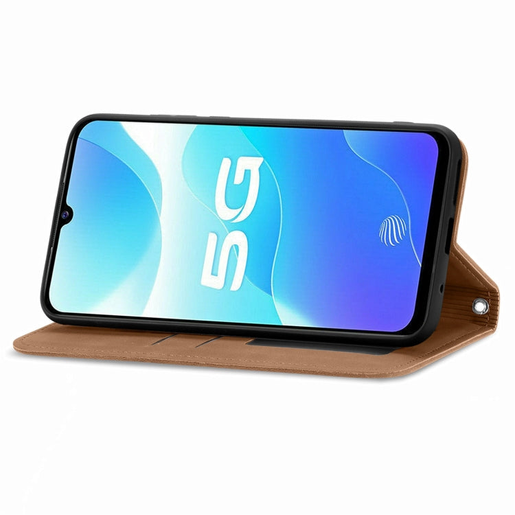 For vivo S7 E Retro Skin Feel Business Magnetic Horizontal Flip Leather Case with Holder & Card Slots & Wallet & Photo Frame