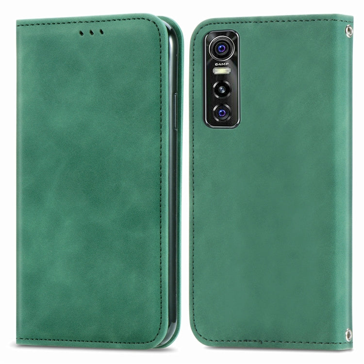 For vivo S7 E Retro Skin Feel Business Magnetic Horizontal Flip Leather Case with Holder & Card Slots & Wallet & Photo Frame
