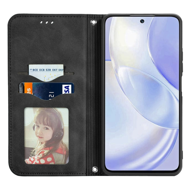 For Huawei nova 8 SE Youth Retro Skin Feel Business Magnetic Horizontal Flip Leather Case with Holder & Card Slots & Wallet & Photo Frame