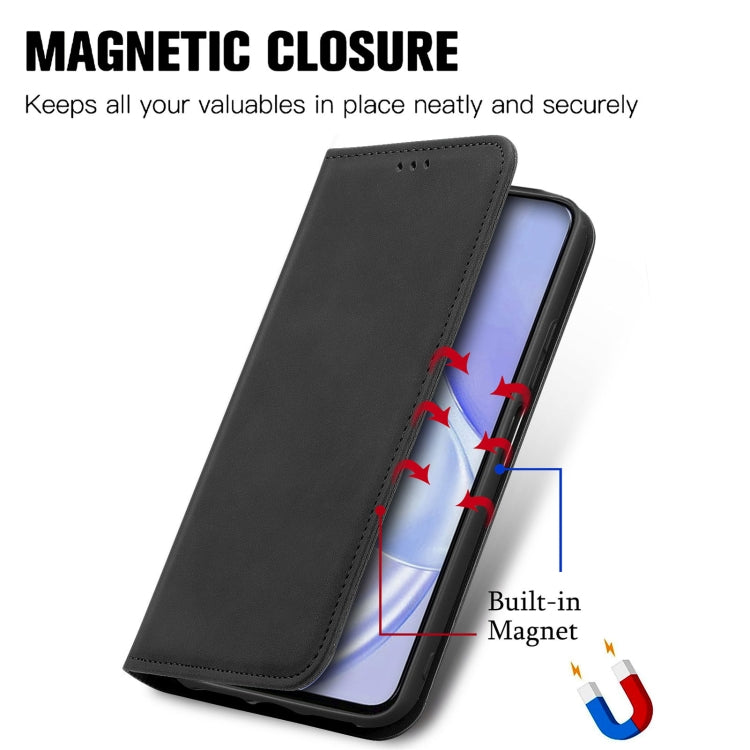For Huawei nova 8 SE Youth Retro Skin Feel Business Magnetic Horizontal Flip Leather Case with Holder & Card Slots & Wallet & Photo Frame