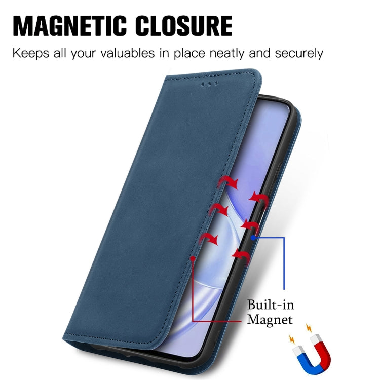 For Huawei nova 8 SE Youth Retro Skin Feel Business Magnetic Horizontal Flip Leather Case with Holder & Card Slots & Wallet & Photo Frame