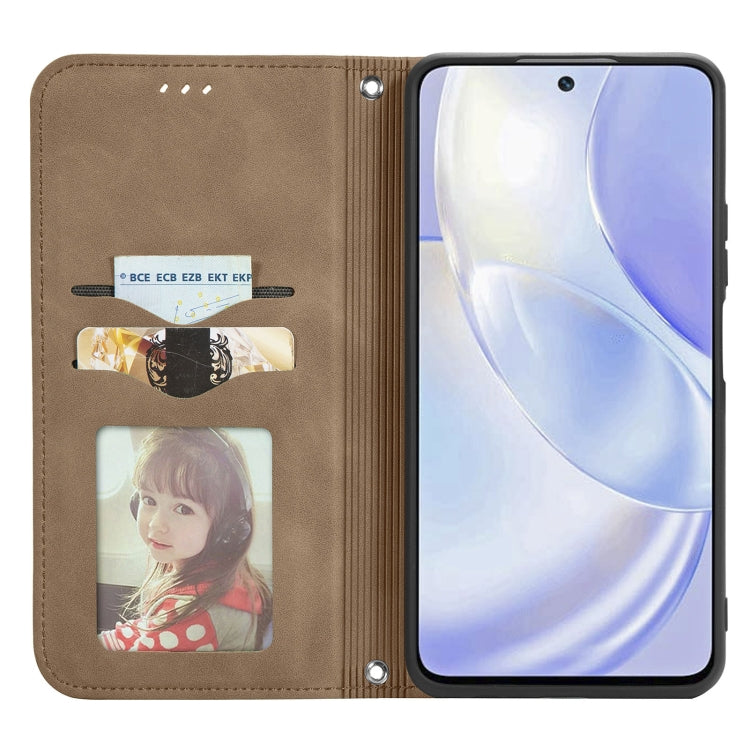 For Huawei nova 8 SE Youth Retro Skin Feel Business Magnetic Horizontal Flip Leather Case with Holder & Card Slots & Wallet & Photo Frame