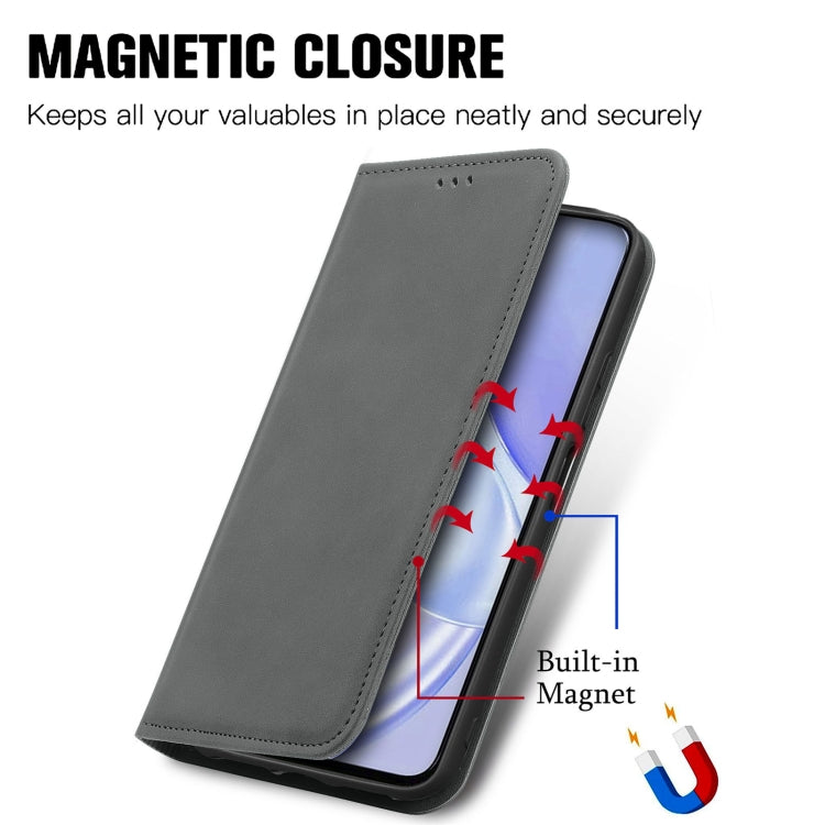 For Huawei nova 8 SE Youth Retro Skin Feel Business Magnetic Horizontal Flip Leather Case with Holder & Card Slots & Wallet & Photo Frame