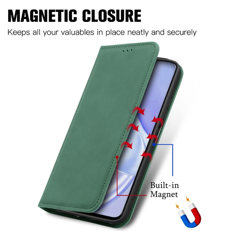 For Huawei nova 8 SE Youth Retro Skin Feel Business Magnetic Horizontal Flip Leather Case with Holder & Card Slots & Wallet & Photo Frame